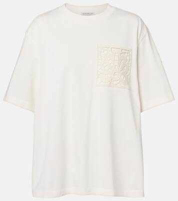 Embroidered oversized cotton jersey T-shirt | Moncler