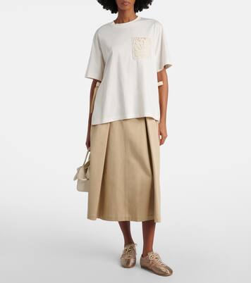 Embroidered oversized cotton jersey T-shirt | Moncler