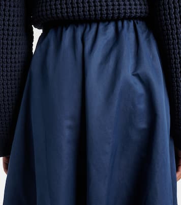 Gonna midi in misto cotone | Brunello Cucinelli