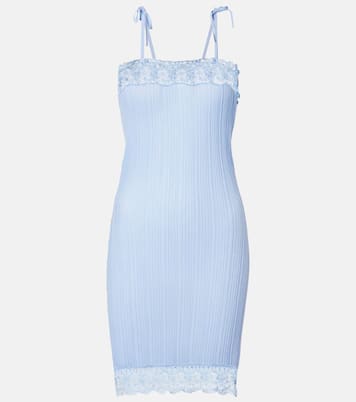 Slipdress aus Wolle mit Spitze | Chloé