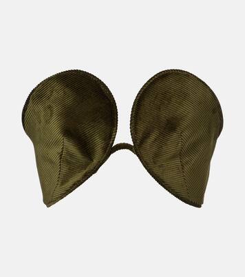 Cotton corduroy crop top | Jean Paul Gaultier