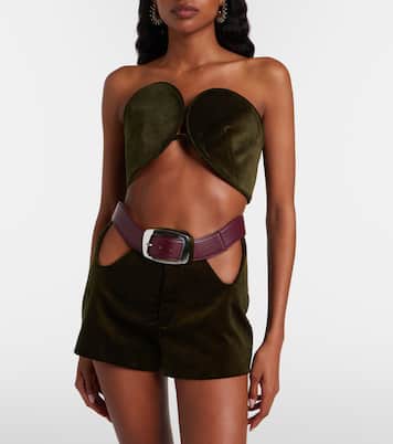 Cotton corduroy crop top | Jean Paul Gaultier