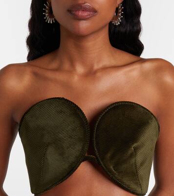 Cotton corduroy crop top | Jean Paul Gaultier