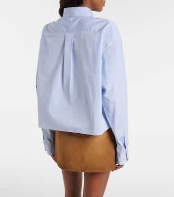 Chemise rayée en popeline de coton | Miu Miu