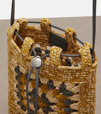 Pouch Paula's Ibiza de rafia con correa | Loewe
