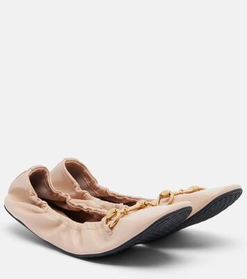 Prima Horsebit leather ballet flats | Gucci