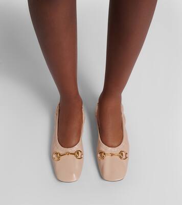 Prima Horsebit leather ballet flats | Gucci
