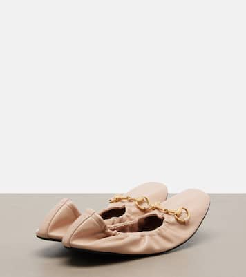 Prima Horsebit leather ballet flats | Gucci