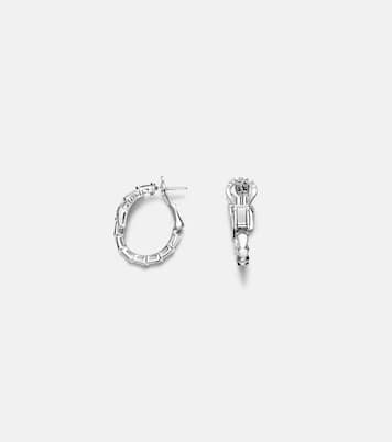 Serpenti Viper 18kt white gold earrings with diamonds | Bvlgari