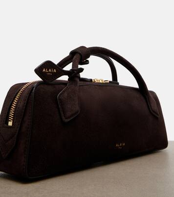 Le Teckel Small suede top-handle bag | Alaïa