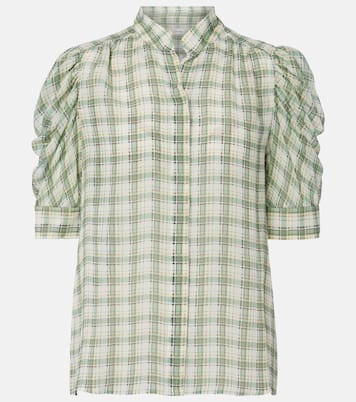 Gillian checked silk blouse | Frame