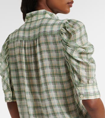 Gillian checked silk blouse | Frame