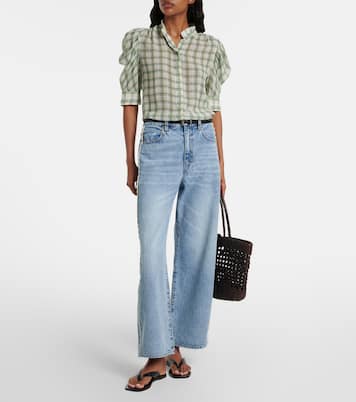 Gillian checked silk blouse | Frame