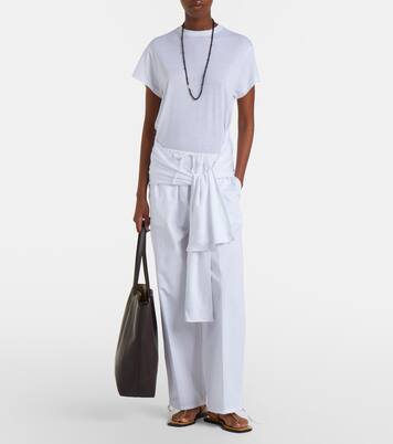 Cotton poplin wide-leg pants | Toteme