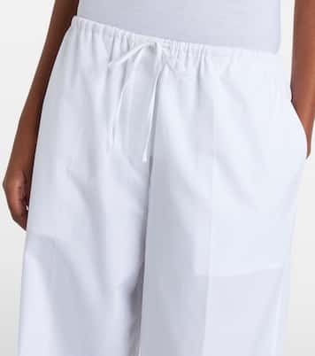 Cotton poplin wide-leg pants | Toteme