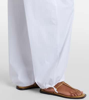 Cotton poplin wide-leg pants | Toteme