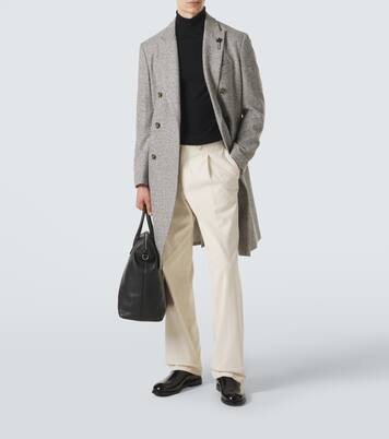 Manteau en laine vierge à chevrons | Lardini