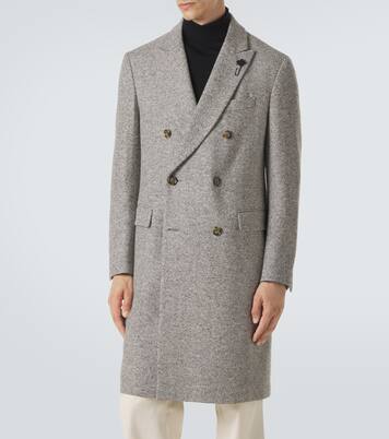 Manteau en laine vierge à chevrons | Lardini