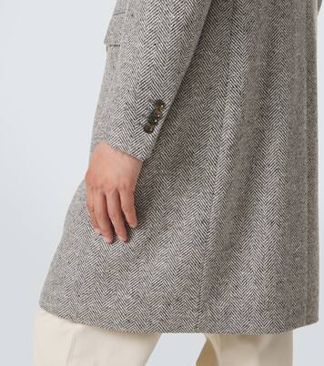 Manteau en laine vierge à chevrons | Lardini