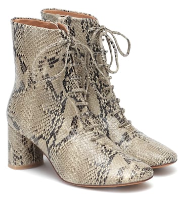Agata snake-print leather ankle boots | LOQ
