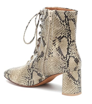 Agata snake-print leather ankle boots | LOQ