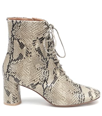 Agata snake-print leather ankle boots | LOQ