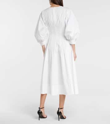 Robe midi en coton à ornements | Oscar de la Renta