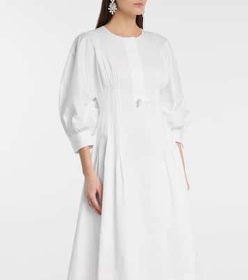 Robe midi en coton à ornements | Oscar de la Renta