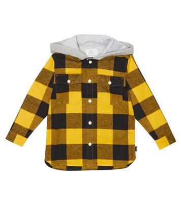 Hooded checked cotton shirt | Woolrich Kids