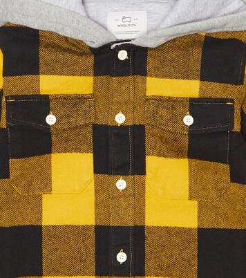 Hooded checked cotton shirt | Woolrich Kids