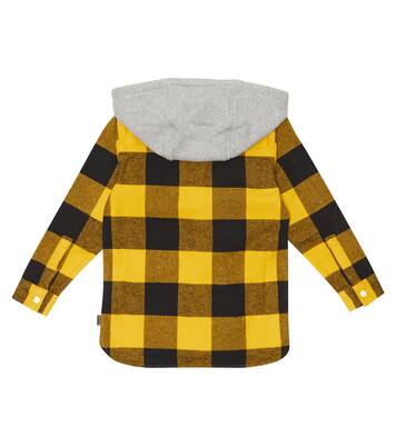 Hooded checked cotton shirt | Woolrich Kids