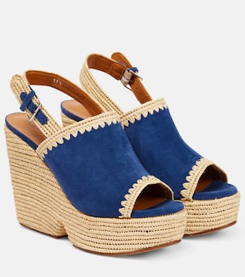 Wedge-Sandalen Damya aus Veloursleder | Clergerie
