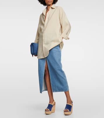 Wedge-Sandalen Damya aus Veloursleder | Clergerie