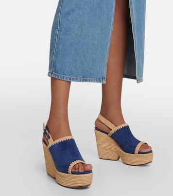 Wedge-Sandalen Damya aus Veloursleder | Clergerie