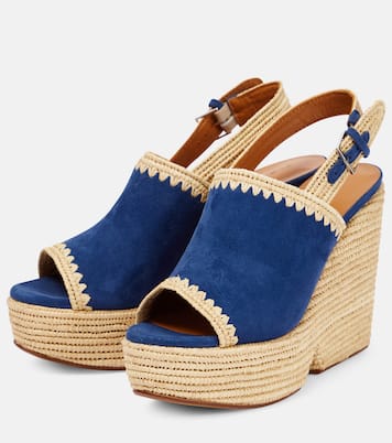 Wedge-Sandalen Damya aus Veloursleder | Clergerie