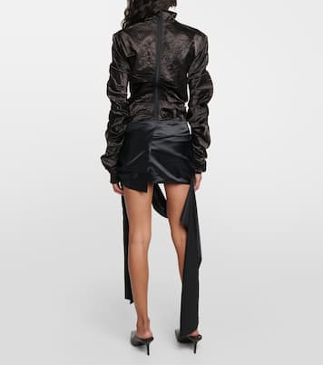 Minifalda de satén drapeada | Acne Studios