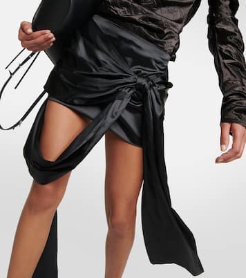 Minifalda de satén drapeada | Acne Studios