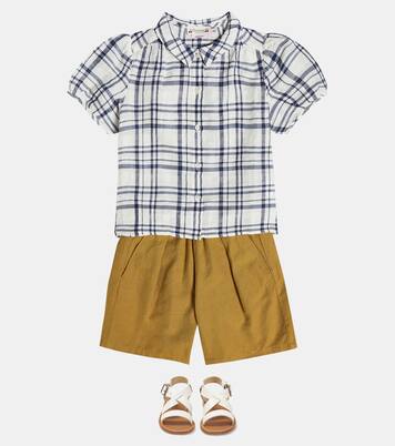 Adele linen-blend top | Bonpoint