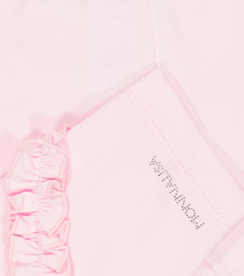 Baby ruffle-trimmed cotton-blend leggings | Monnalisa