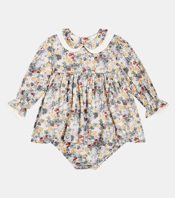 婴幼儿 — Laria花卉连衣裙与灯笼裤套装 | La Coqueta