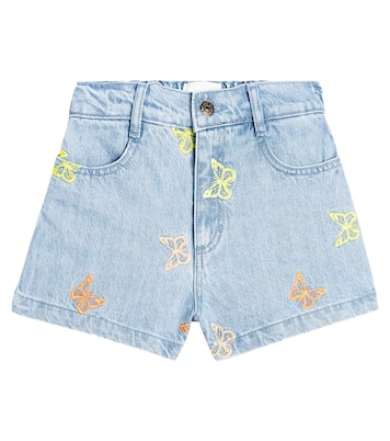 Burbank embroidered denim shorts | The New Society