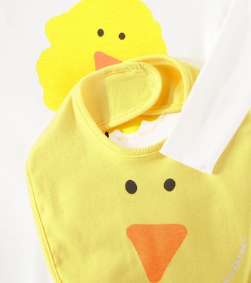 Baby cotton jersey onesie and bib set | Stella McCartney Kids