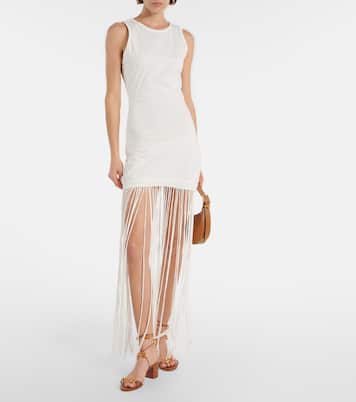 Abito corto Maceio in cotone con frange | Faithfull