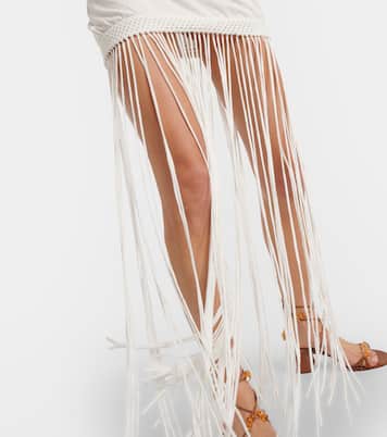 Abito corto Maceio in cotone con frange | Faithfull