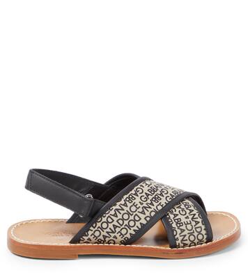 Sandalen aus Canvas mit Leder | Dolce&Gabbana Kids