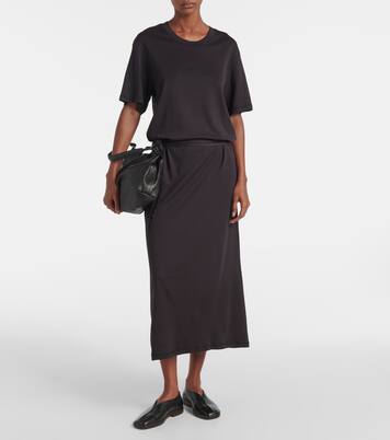 Belted cotton jersey midi dress | Lemaire