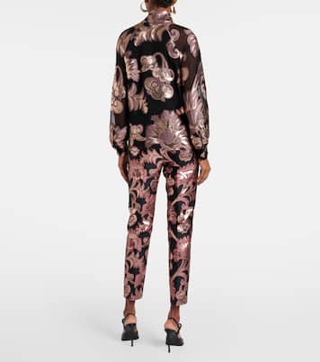 Schluppenbluse aus Lamé | Etro