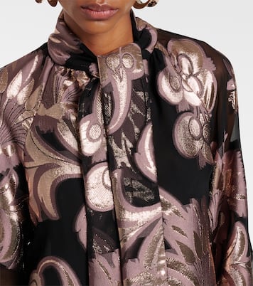 Schluppenbluse aus Lamé | Etro