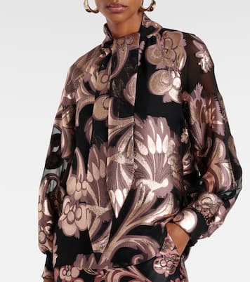 Schluppenbluse aus Lamé | Etro