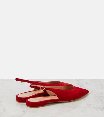 Suede slingback flats | Gianvito Rossi
